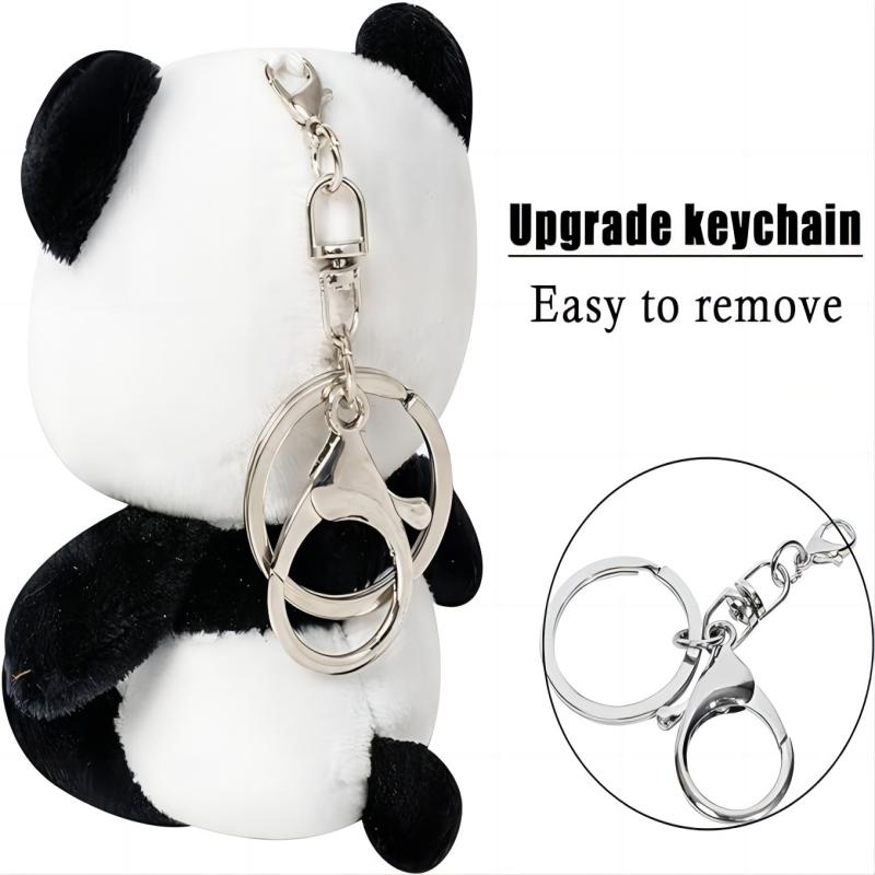 Plush panda keychain