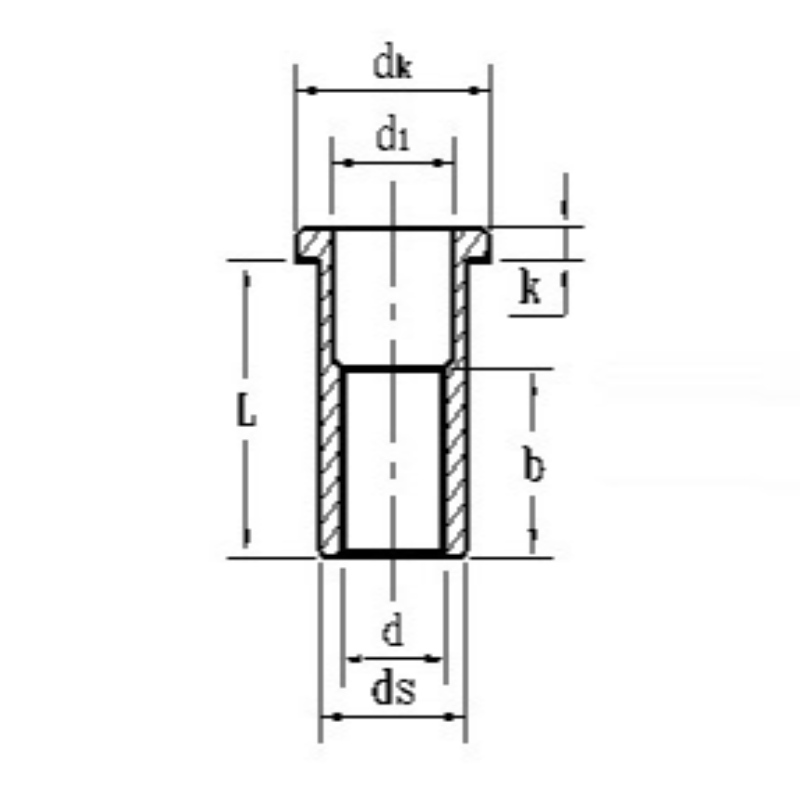 since-daite plátáilte ceann countersunk seamaithe cnó