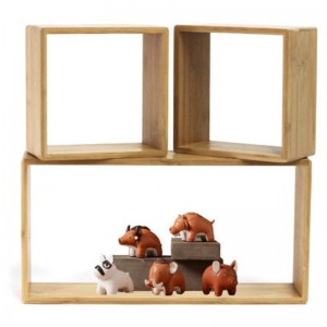 Sraith Eagrúcháin Stórála Maisiú Balla Fráma Bambú DIR