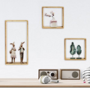 Sraith Eagrúcháin Stórála Maisiú Balla Fráma Bambú DIR