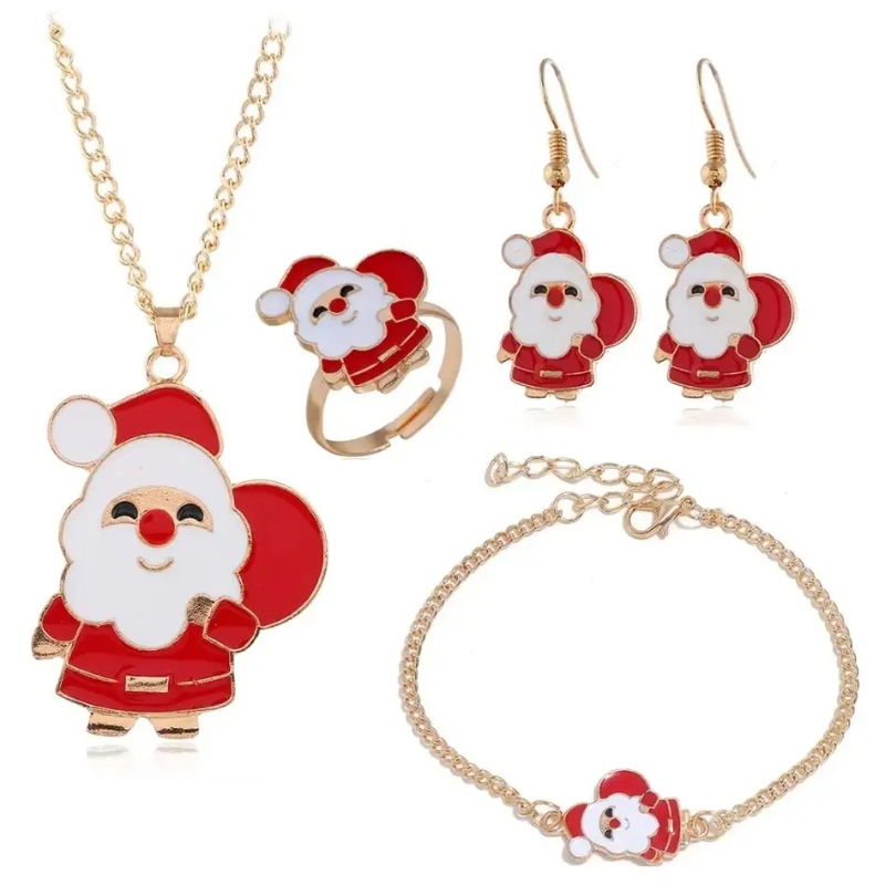 Socraigh Jewelry Téamana Nollag Cloigíní Réinfhianna Saincheap Tacaíocht Crann Nollag Santa Claus