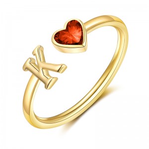 Fáinní Tosaigh Hongde do Mhná 14KGold Fáinní Breithe Plátáilte, Méid Inchoigeartaithe5-10