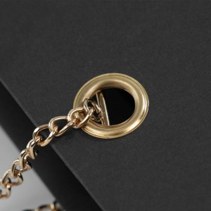 Mála Páipéir Láimhseáil Slabhra Dubh Luxe