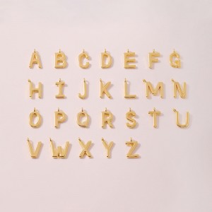 Hongde 14K Gold Plátáilte A-Z Necklaces Tosaigh Muince Tosaigh do Mhná - 14k Óir Plátáilte Muince Litreach Míne Aibítir Simplí A-Z Muince Ainm Monogram Pearsantaithe Muince do Mhná Jewelry
