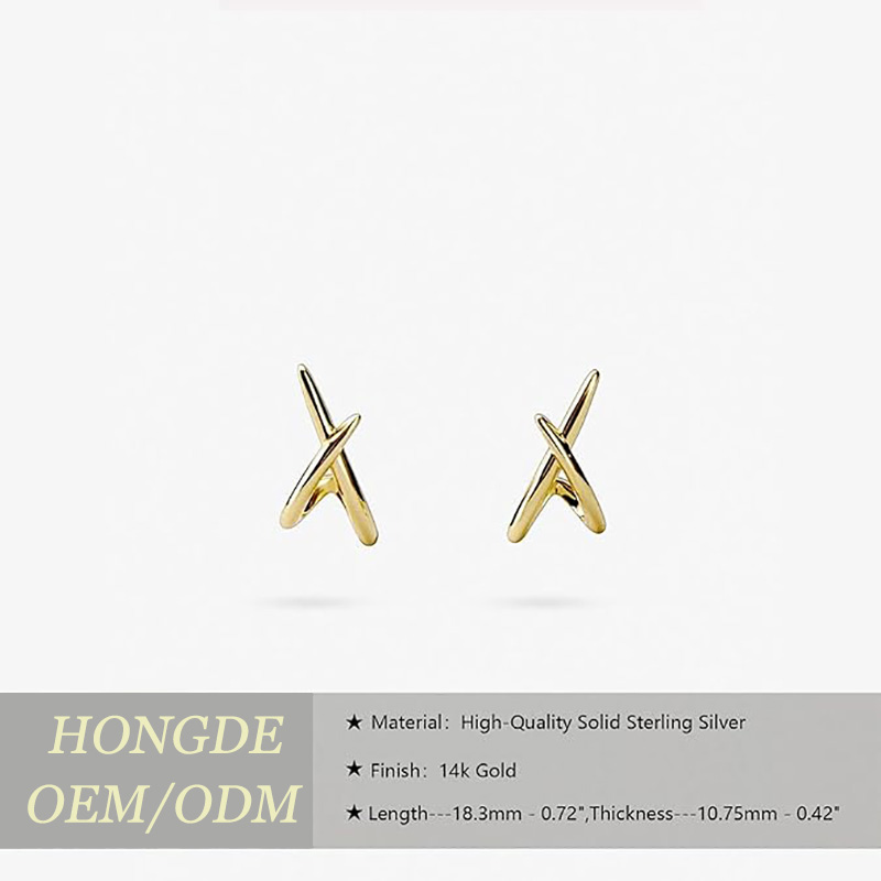 Fáinní Óir do Mhná Trendy, Fáinní Graí Óir 14K Fáinne Ísle Fáinne Óir Simplí Minimalist Earring Hypoallergenic do Mhná Bronntanais