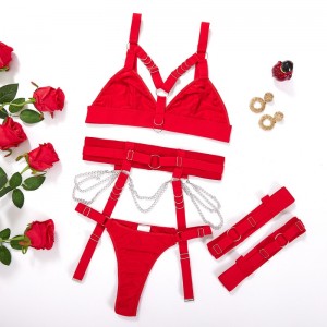 Crosna hEorpa agus Mheiriceá INS-Sraith lingerie sexy teorann: a trí-Píosa socraithe do mhná lenan -áirítear banda ceangailteach, fáinne cos agus eilimintí inchoigeartaithe, le teagmháil le eroticflairmy96629Price:$119.99