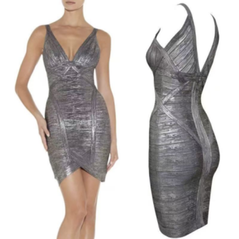 Clóbhualadh an tsamhraidh Cniotáilte Óir Dúbailte V Sciorta Gúna Bindealán daingean Skirt